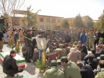 مراسم تدفین پیکر مطهر شهید گمنام در دانشکده فنی شهرکرد