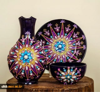 سنک های تزیینی و نقاشی روی ظروف لعابی و چرم