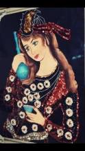 پولک دوزی بااستفاده ازپولک ومنجوق