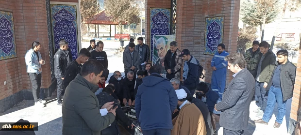 حضور ریاست دانشگاه فنی و حرفه ای استان به همراه روسای آموزشکده های استان ، جمعی از کارکنان ، اساتید و دانشجویان عزیز در مراسم دومین سالگرد شهادت حاج قاسم سلیمانی در مصلی بزرگ امام خمینی ره شهرکرد  4